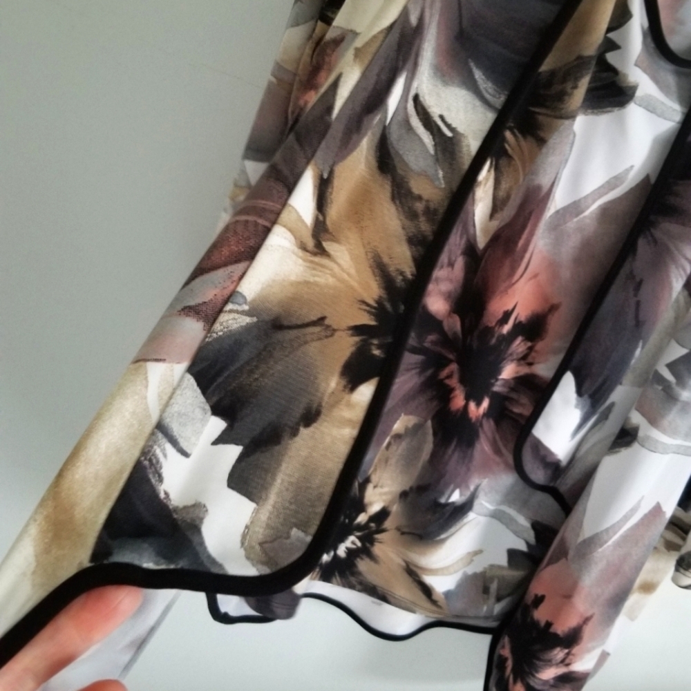 Frank Lyman Set Jacket Tank Top Abstract Tan And Black - Picture 4 of 6